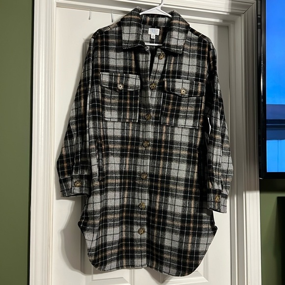 Flannel Plaid Sweater Dress - Picture 1 of 1